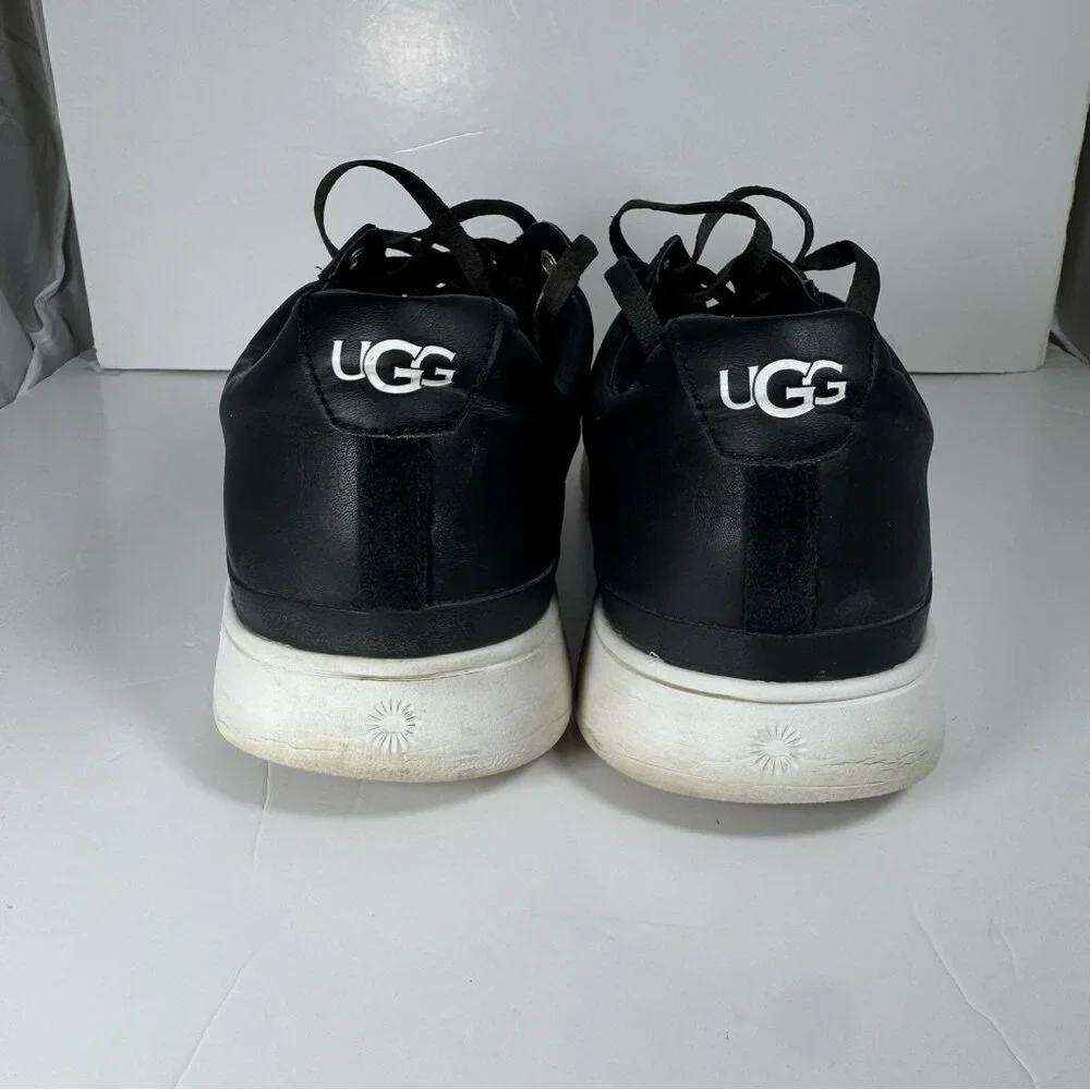 UGG‎ South Bay Men’s Sneakers Black Leather Size 12 Lace Up Casual Low Top Shoes